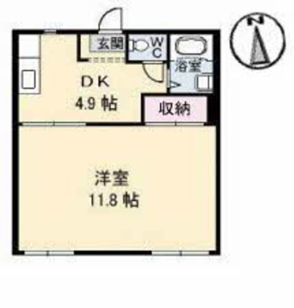 岡本ハイツ A棟の物件間取画像